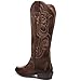 mysoft Women's Cowboy Boots Mid Calf Cowgirl Embroidered Western Pointed Toe Chunky Heel Pull On Knee High Boots