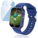 Goodatech Smart Watch for Kids 4-12 Years Boys Girls, 26 Puzzle Games,HD Camera,Video Music Player,Pedometer,Flashlight,Calendar Stopwatch Timer,Alarm Clock, Aluminum Case,Sport Band (Blue)