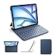 pankeybd Folio Tastatur Hülle für iPad Air 11 Zoll M3 2025/M2 2024, Air 4./5. Gen & iPad Pro 11 Zoll 1.,2.,3.,4. Gen 2018-2022, Smart Folio, Ultraflach, Magnetschnittstelle, QWERTZ, Blau