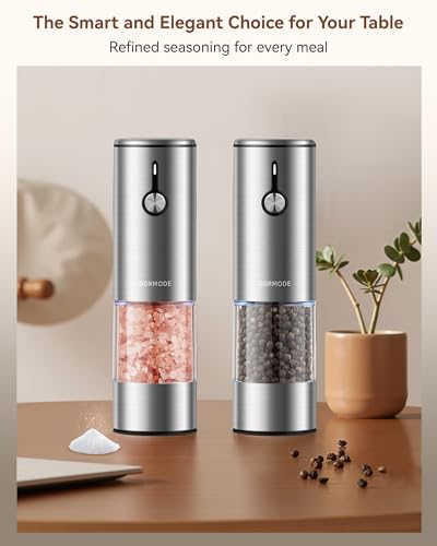 Moulin à poivre et sel électrique rechargeable USB à grande capacité - 5