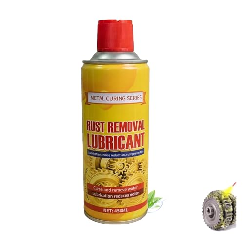 15.2oz Large Capacity Rust Removal Lubricant Fast-Acting Rust Remover & Anti-Rust Inhibitor for Metal Rust Remover Lubricant for Vehicles Tools Bicycle Chains Frozen Bolts Nuts and Door Hinges (1PCS)