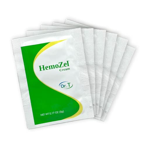 Dr. T Hemozel Cream - 6 Sachets X 0.17 Oz (5G) Natural Hemorrhoid Treatment For Bleeding, Burning, Itching, Swelling, And General Discomfort. Also, It Alleviates Symptoms Related To Varicose Veins. #TOP6