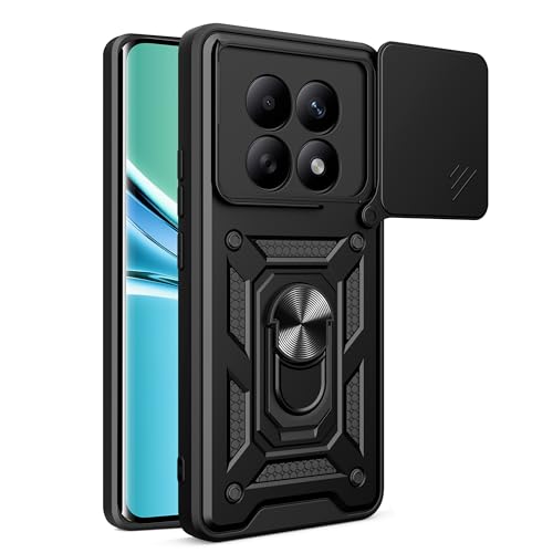 Taosan REDMI Note 15 5G / POCO M8 5G ���p �P�[�X �����O�t�� TPU+PC ��w�\�� �ϏՌ� �y�� 360�x��] �X�^���h�@�\ �J�����ی� ���h�~ �X�}�z�P�[�X �u���b�N