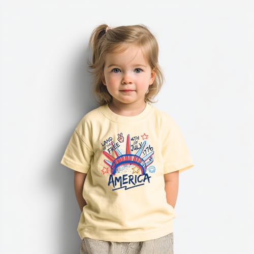 Image of Boys Constitution Day 250 Anniversary USA Shirt Independence Shirt 3-8T | for Kids Boys Girls Toddlers 3T-8T, 4th of July Dinos Flag Patriotic Tee, Independence Day