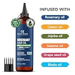 Botanic Hearth 100% Pure Rosemary Oil For Hair Growth (6.7 fl oz) Infused With Biotin, Jojoba & castor Oil | Hair strengthening Treatment | Nourishing & Volumizing | Non GMO Verified - Image 2