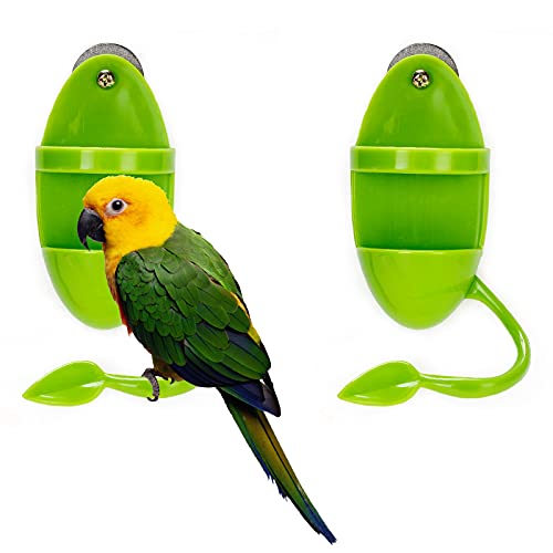 2Pcs Plastic Cuttlebone Holder Bird Feeding Cup Rack - Fruit & Gnawing Accessories for Bird Cage & Parrot - image 7
