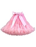 Baby Girl's Fluffy Tutu Skirt Toddler Tulle Birthday Party Tiered Princess Tutu Pettiskirt Pink 8-10 Year