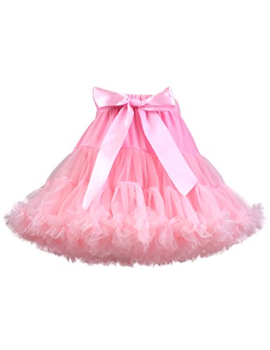 Baby Girl's Fluffy Tutu Skirt Toddler Tulle Birthday Party Tiered Princess Tutu Pettiskirt Pink 8-10 Year