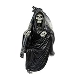 Wowser Freestanding Gothic Decor- 'Nothing But Time' Grim Reaper Figurine, 5.75 Inches