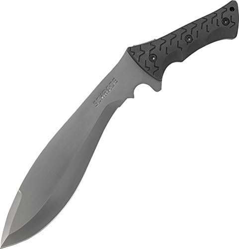 Schrade SCHF48 Jethro 18in S.S. Full Tang Fixed Blade Knife with 11.9in Drop Point Recurve Blade and TPE Handle for Outdoor Survival, Camping and EDC