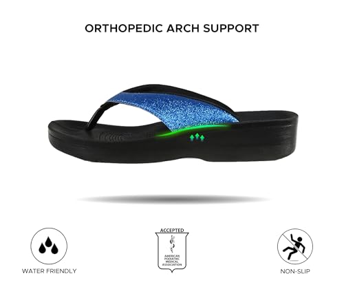 Image of AEROTHOTIC Original Orthotic Comfort Thong Style Flip Flops Sandals for Women with Arch Support for Comfortable Walk