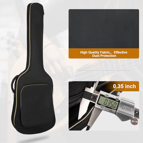 Image of LETSROCK Bass Guitar Case, Bass Guitar Gig Bag 0.35 Inch Waterproof Thick Padding Backpack Soft Electric Bass Guitar Bag Dual Adjustable Shoulder Strap Pocket & Back Hanger Loop Black