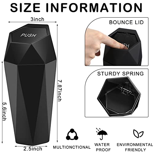 Mumufy Four-Piece Diamond Design Car Trash Cans #TOP15