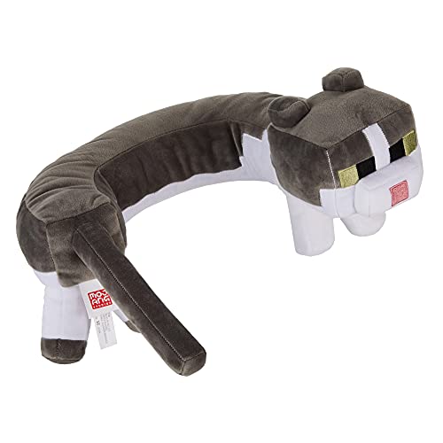 Minecraft GPV98 - Plüschkatze Nackenkissen mit Geräuschen, weich, Geschenk zum Sammeln für Fans, Spielzeug ab 3 Jahren – Bild 4