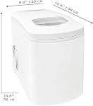 Glacier Blanc Countertop Portable Compact Ice Maker avec scoop, Machine à cube de glace, pour la fête du bureau d'intérieur, bateau RV