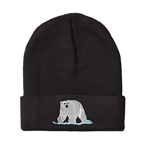 Beanies For Men Animal Wildlife Polar Bear Wild Animals Mammal Winter Hats For Women Acrylic Skull Cap 1 Size Black Design Only #TOP25