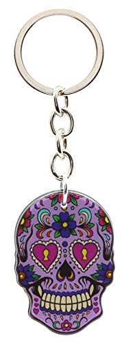 bluebubble DIA DE LOS MUERTOS Sugar Skull Keyring on Gift Card