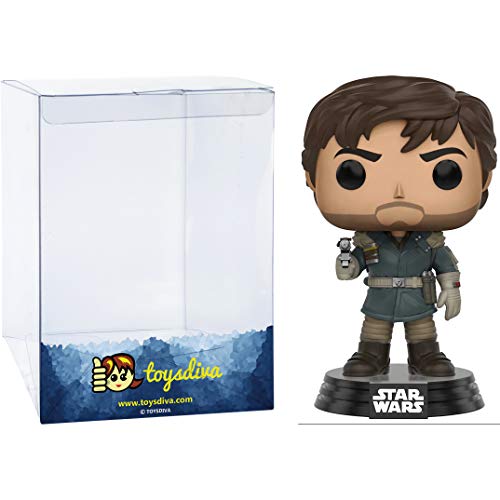 Captain Cassian Andor: Funk O Pop! Vinyl Figure Bundle With 1 Compatible 'Toysdiva' Graphic Protector (139 - 10452 - B)