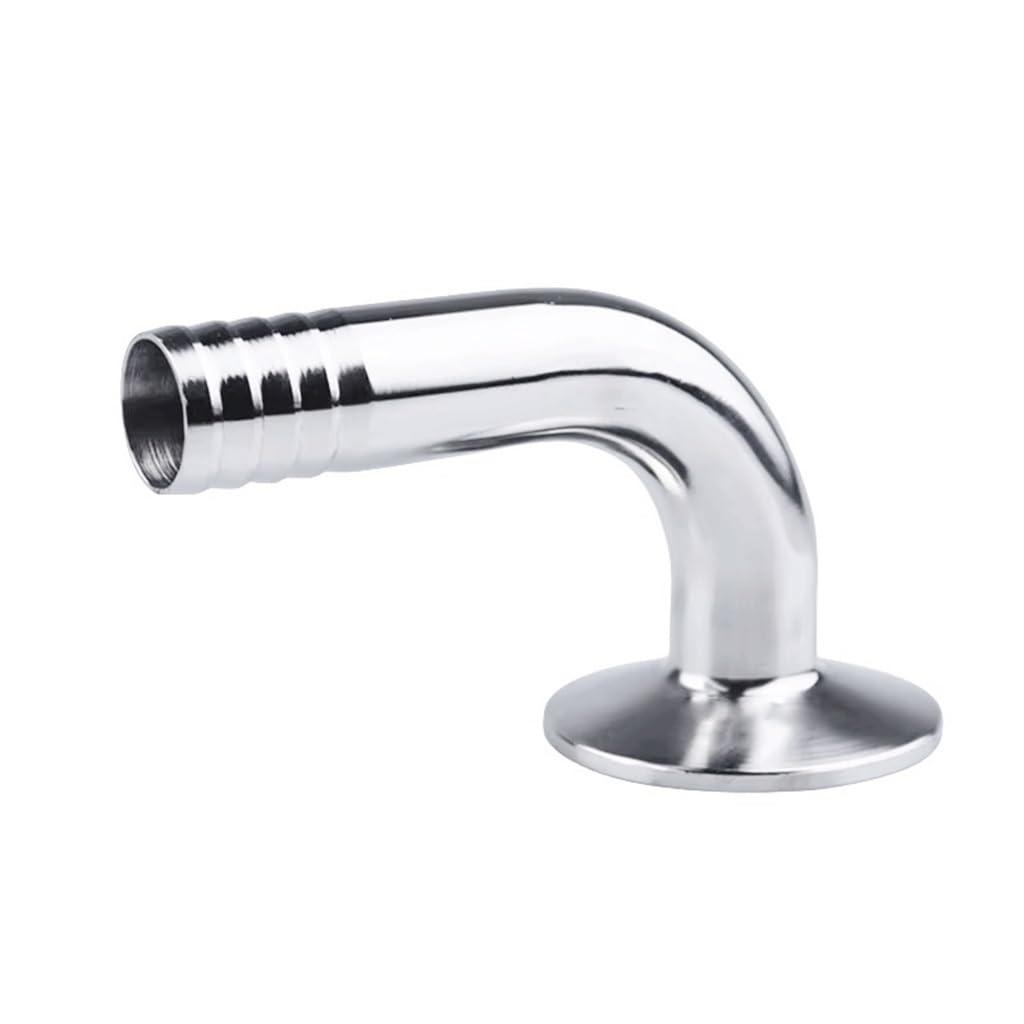 Refixamo One Color Pipe Clamps, 304 Stainless Steel 90 Deg Elbow Tri Clamp Hose Barb, Multiple Sizes(63Mm Ferrule 77.5)