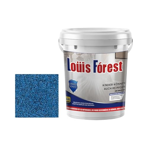 Epoxy Colored Sand Floor Paint, Louis Forest Epoxy Floor Paint, Colored Sand Self Leveling Coating, for High Gloss Marble Effect Garage Coating, Interior Waterproof (Sky Blue)