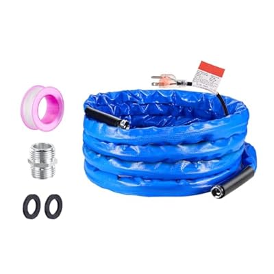 Happybuy 25ft Heated Water Hose for RV – Self-Regulating, Antifreeze to -45°F, BPA-Free, 5/8" I.D., 3/4" GHT Adapter
