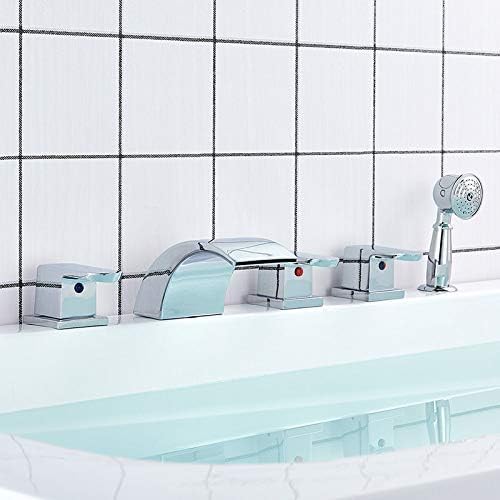 Robinet de lavabo cascade à grand débit et mitigeur eau chaude froide