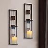 Wall Sconce Candle Holder Metal Wall Decorations for Living Room Bathroom Dining Room Set of 2
