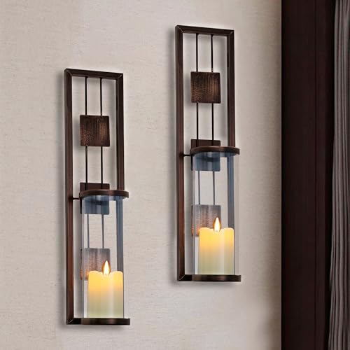 Shelving Solution Wall Sconce Candle Holder Metal Wall Decorations for Living Room, Bathroom, Dining Room, Set of 2 by Shelving Solution - Used condition - US$20.07