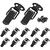Jiozermi 12 Pack Spring Toggle Buckle Latch, 1.8 Length, 304 Stainless Steel Spring Loaded Toggle Catch for Wooden Case Toolboxes, Black