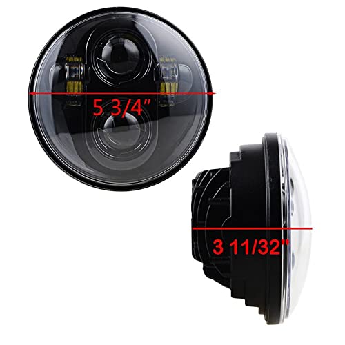 5.75 Polegada LED Projetor Farol Fog Light High Low Beam Para Harley David Para Softail Dyna Sportst