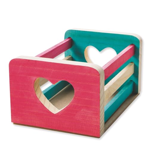 Panier en forme de cœur non assemblé aux finitions artisanales durables