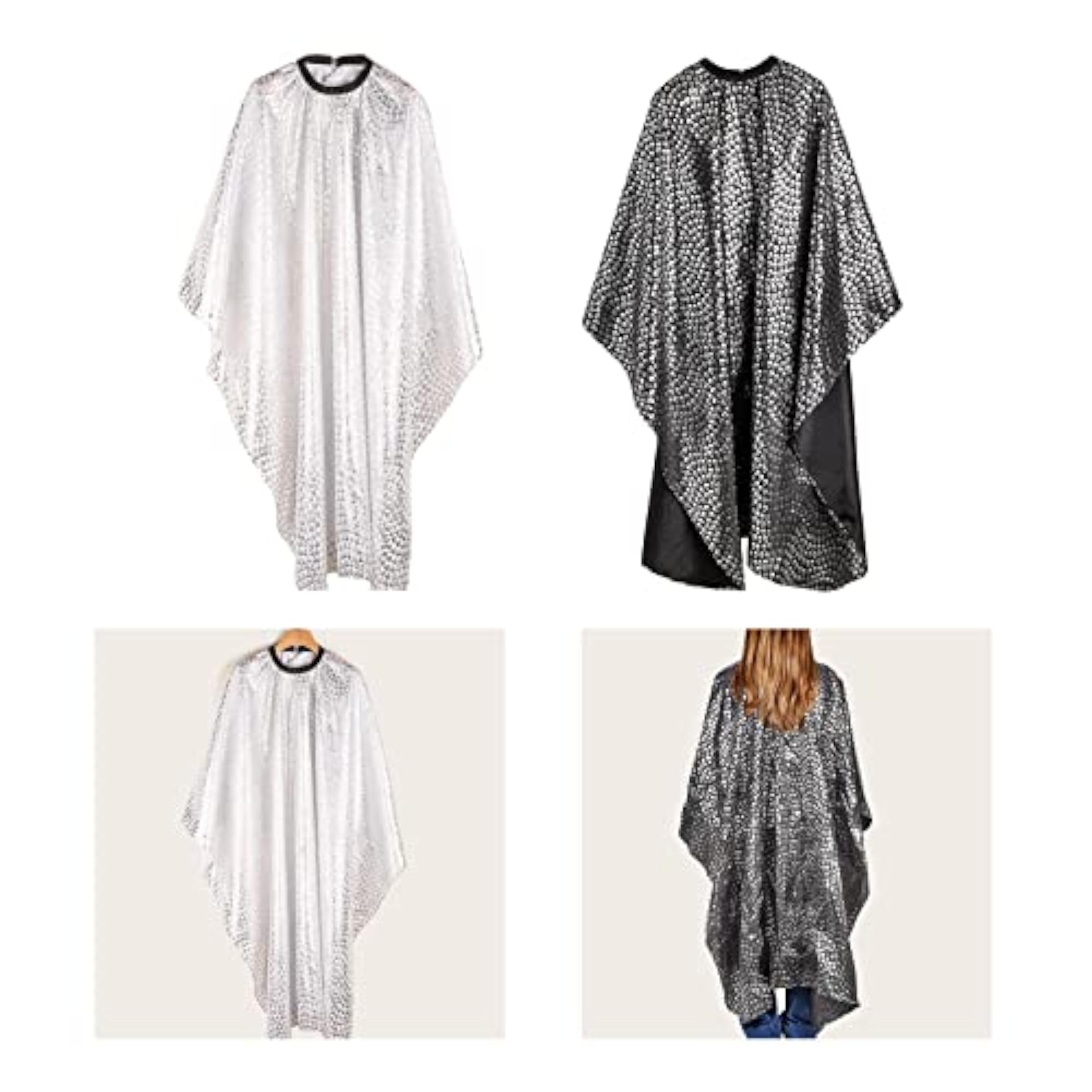 White Hairdressing Salon Cape for Kids & Adults, Unisex