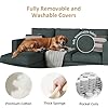 JAMFLY Sectional Sofas Couches for Living Room, L Shaped Couch with Storage Sofa Set, Small Couches for Small Spaces with Storage Ottoman, Dark Grey #5