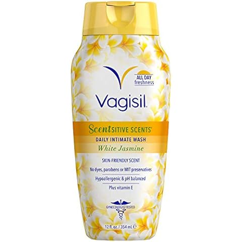 Vagisil Scentsitive Scents Daily Feminine Intimate Vaginal Wash For Women, Plus Vitamin E, White Jasmine Scent, 354 ml Cover