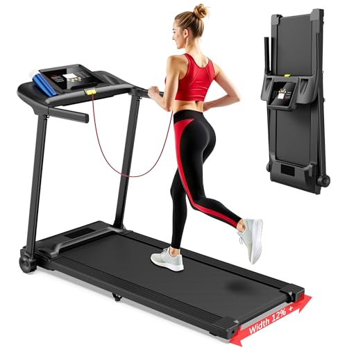 Laufband für Zuhause Klappbar Laufbänder Profi- 12 km/h Elektrisches Treadmill Laufpad 2.5HP Foldable Schreibtisch Tretmühle Klappbares Walking Pad mit LED-Anzeige für Home Haus und Büro Avnbdao
