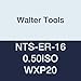 Walter Tools NTS-ER-16 0.50ISO WXP20 Carbide NTS Threading Inserts, External Thread, Full Profile, ISO Metric 60 Degree (Pack of 10)