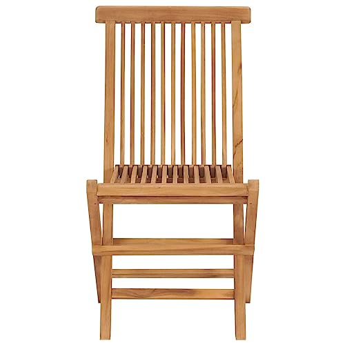 Chaises de jardin pliantes en teck Gecheer contre le manque de place