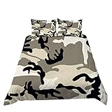 Design: Multicolor camouflage pattern design bedding set, Suitable for all seasons.Antimicrobial, Breathable, and absolutely Attractive.Features a hidden Zipper Closure, easy to get your comforter in and out of this cover.