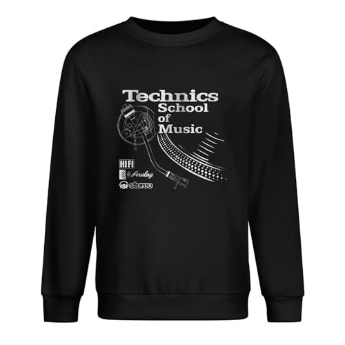  Homem Technics Logo Funny Birthday Cotton Vintage Gift for Men Pullover Sweatshirt Crewneck Black XXXL