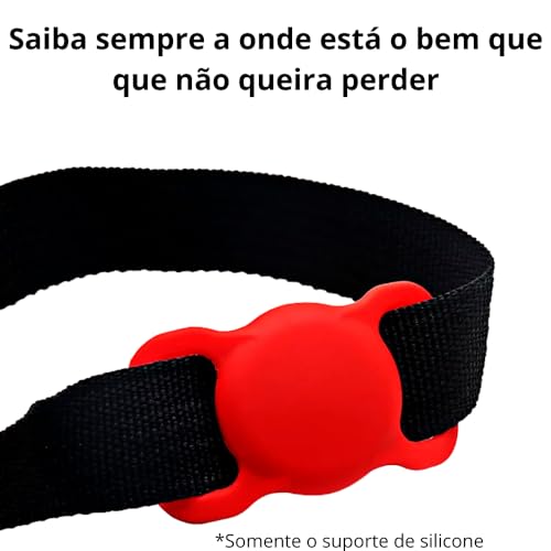Suporte Case Protetora de Silicone Para AirTag - C7 COMPANY (Preto)