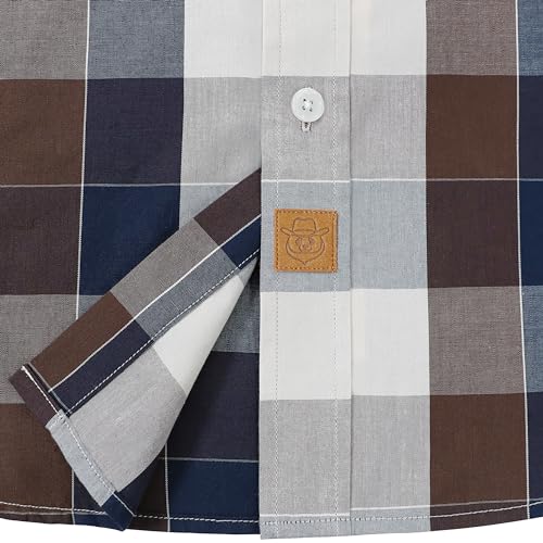Image of Dubinik Mens Short Sleeve Button Down Shirts Soft Breathable Summer Vintage Regular Fit Lightweight Men's Casual Shirt