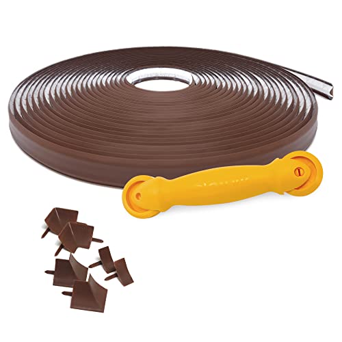 Image of InstaTrim Flexible, Self-Adhesive Caulk Complete Kit, 3 /4 inch x 50', Brown