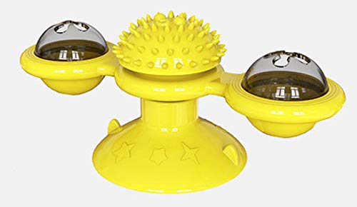 Preisvergleich Produktbild Huishuo Katzenbedarf, Katzenspielzeug, Multifunktionales Spielzeug, Haare Reiben, Gesicht Reiben, Backenzähne, Gelb