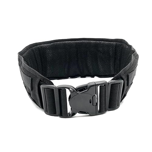Yardwe Web Belt for Men Women Heavy Duty Nylon Utility Belt with Hook Loop Fastener Versatile System for Outdoor Activities Black4