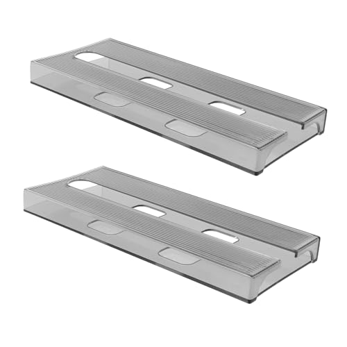 PRETYZOOM 2Pcs Under Shelf Wine Glass Rack Sturdy Plastic Stemware Drying Storage Organizer for Kitchen Bar Efficient Glassware Holder with Space Saving Design