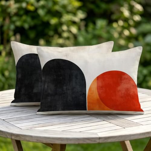 Housse de coussin extérieur imperméable 40x60cm résistante pour terrasse et balcon - 6