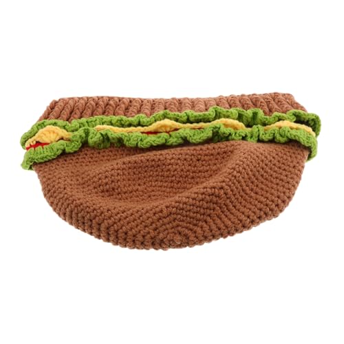 Gorro de hamburguesa abrigado con tejido artesanal para frio extremo