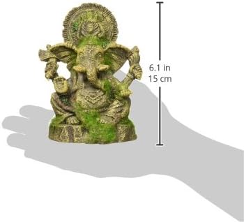 Blue Ribbon PET Products 006159 Exotic Environments Ganesha Statue with Moss