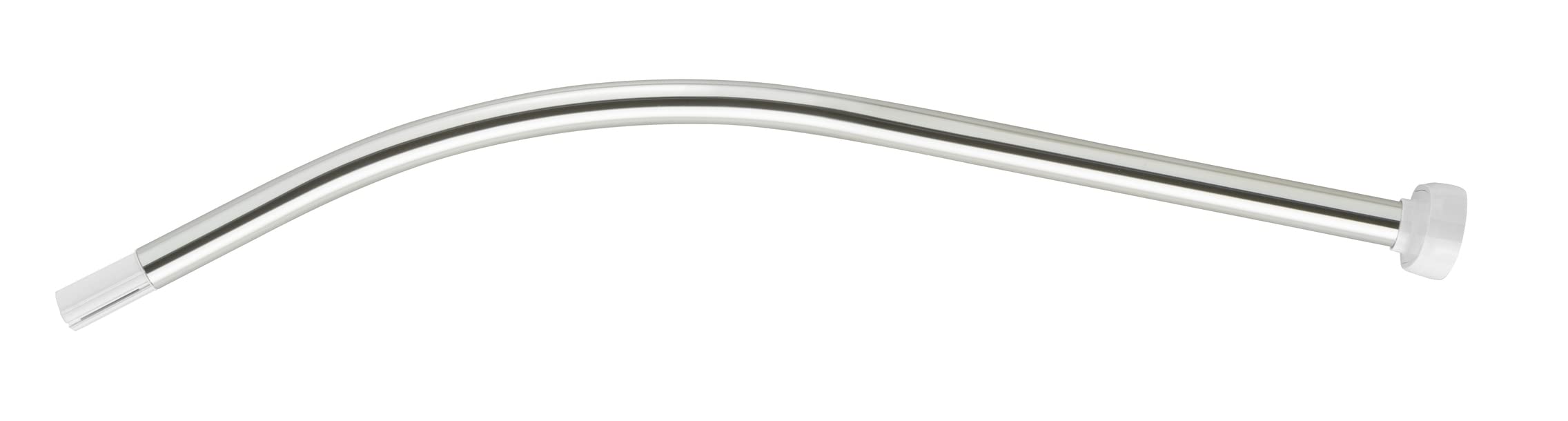 WENKO Bastone tenda doccia curvo chrome - variabile, Alluminio, 2.5 x 2.5 cm, Cromo