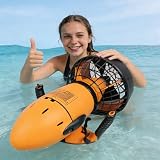SEDAMORALLY Underwater Scooter 500W Brushless Motor, 60-Min Long Battery Life & Variable Speed Control, for Diving Snorkeling Swimming Pool Beach Adventures 1Battery